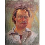 Geoffrey Underwood (1927-2000) British, bust portrait of a man (the artist?), Oil on board, signed