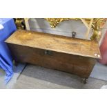 A 17th /18th century oak six plank coffer / sword chest.