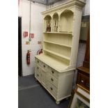 A painted pine dresser.