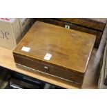 A 19th century mahogany writing box.