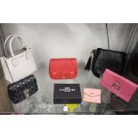 A Coach ladies' pink leather purse with original box and other handbags and purses by Michael Kors