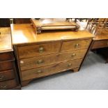 A 19th century mahogany chest of two short and two long drawers.