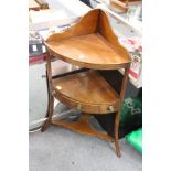 A 19th century mahogany corner wash stand.