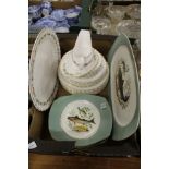 A quantity of Royal Doulton Piedmont dinner ware and a Norwegian fish serving set.