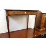 A George III mahogany single drawer side table.