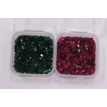A quantity of small rubies and emerald spinels.
