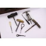 Various corkscrews etc.