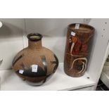 Two African art pottery vases.