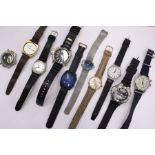 Ten assorted watches.