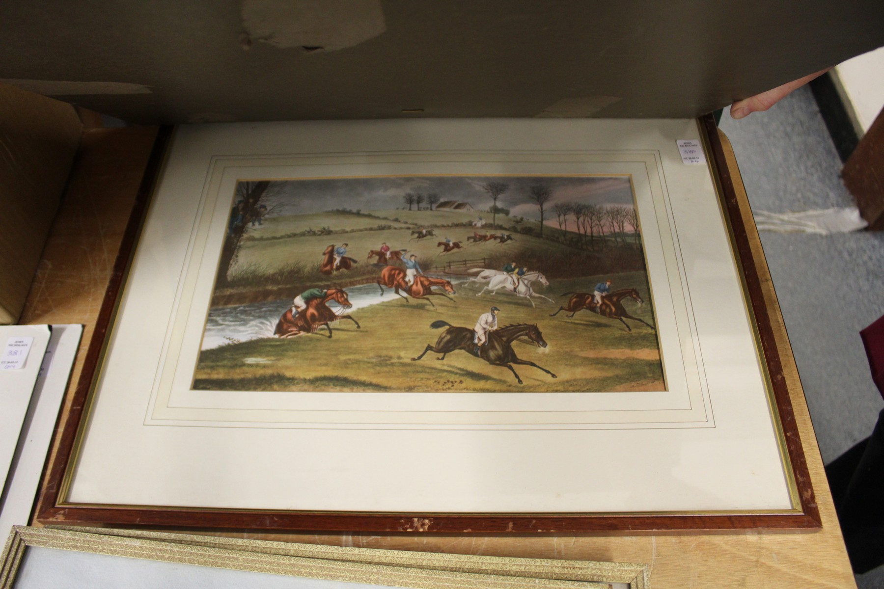 A set of four colour prints depicting steeplechase scenes. - Image 4 of 4