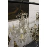 A Venetian glass chandelier.