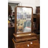 A good 19th century mahogany dressing table mirror with three drawers to the base.