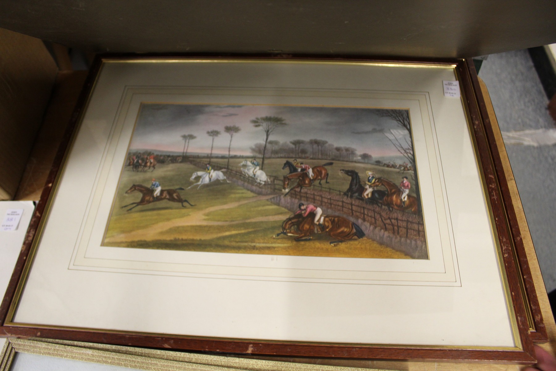 A set of four colour prints depicting steeplechase scenes. - Image 3 of 4