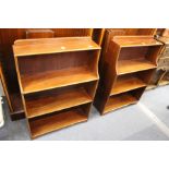 A pair of mahogany bookcases.
