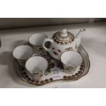 A miniature porcelain tea service.