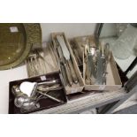 Various plated flatware.