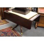 A good 19th century mahogany pedestal Pembroke table.