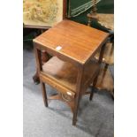 A mahogany two tier single drawer wash stand.