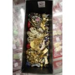 A box of costume jewellery.