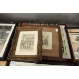 Various engravings and prints.