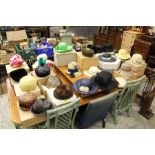 A large quantity of ladies' hats, complete with boxes, mostly by London manufacturers.