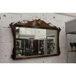 A Georgian style mahogany fretwork framed wall mirror.