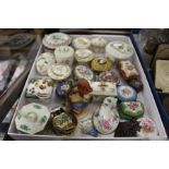 Decorative porcelain and other pill boxes etc.