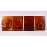 FOUR 19TH CENTURY PHOTOGRAPHS OF MAHARAJAS, 13.5cm x 10cm.