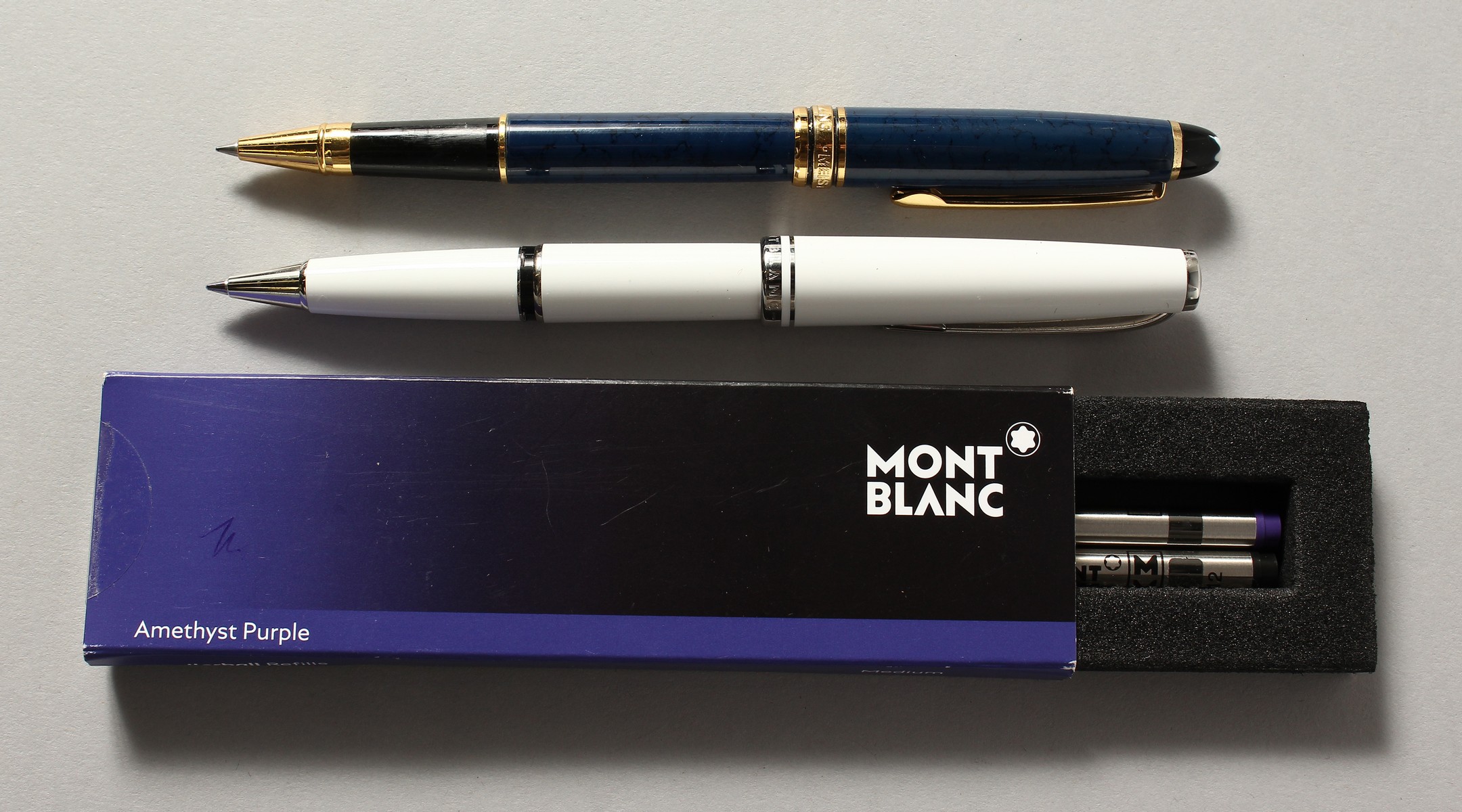 TWO MONT BLANC PENS with refills.
