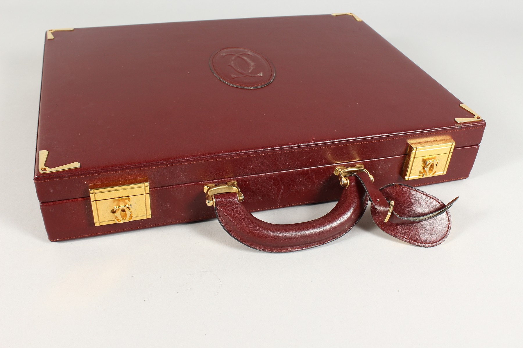 A VERY GOOD CARTIER MAROON BRIEFCASE. - Image 2 of 5