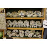 A comprehensive collection of Mason's Regency pattern china (some faults).