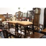 Eight various 19th century mahogany dining chairs.