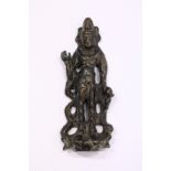 A good small Chinese / Tibetan bronze figure of a goddess or Buddha.