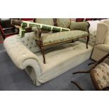 A large Victorian Chesterfield style settee (for upholstery).