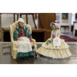 Two Royal Doulton figures "Day Dreams" (AF) and "Forty Winks".