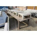 A good large hardwood garden table.