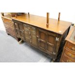 An oak sideboard.