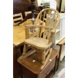 A child's rocking chair.