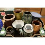 Studio pottery and other items.