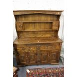 A large modern oak dresser.