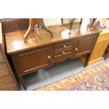 A modern mahogany sideboard.