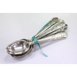 Eight George VI Coronation teaspoons.