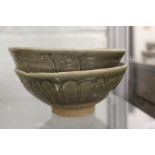 Two early Chinese glazed terracotta bowls.