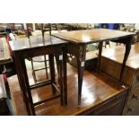 A French style occasional table and two oak tables.