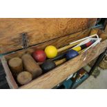 A croquet set.