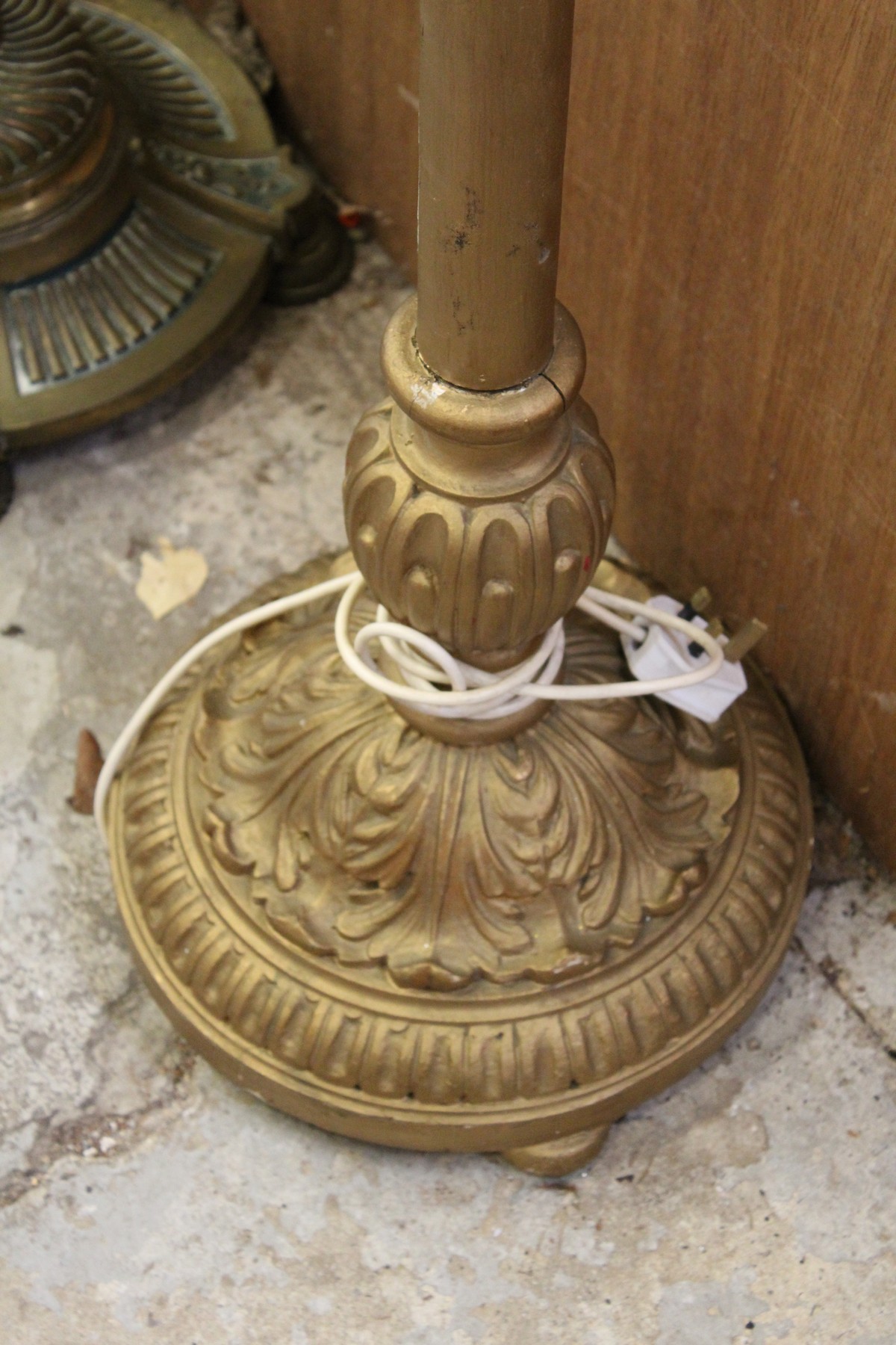 A gilt wood standard lamp. - Image 2 of 3