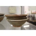 Two early Chinese glazed terracotta bowls.