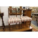 A pair of William IV mahogany single dining chairs.