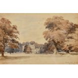 Lady Maria Pleydell-Bouverie (1782-1861) British, 'Brymore House, Bridgwater', watercolour,