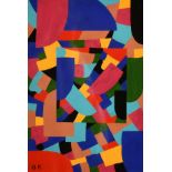 Manner of Otto Freundlich, German, Abstract composition, Gouache on card, bears initials l.l., 7.